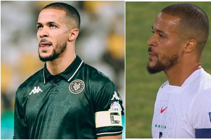 Close-up image of Super Eagles captain William Troost-Ekong looking focused and dejected for club and country.