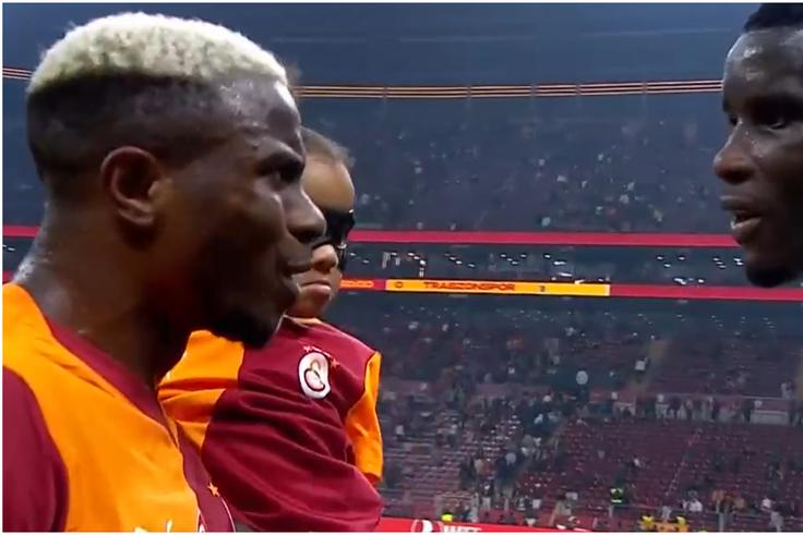 Victor Osimhen and Paul Onuachu after the game.