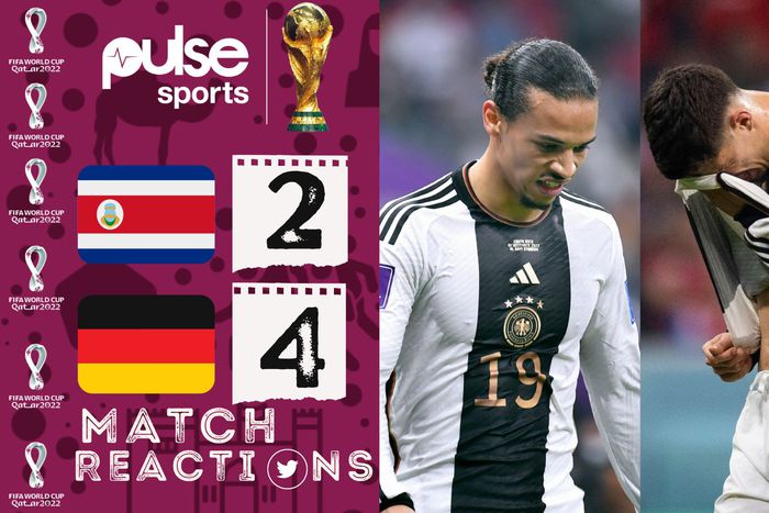 Leroy Sane looking dejected as Germany are eliminated from the World Cup