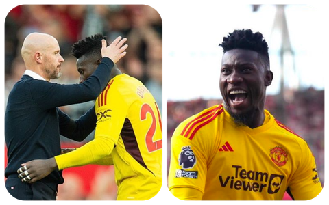 Erik Ten Hag hails Onana as Premier League's finest goalkeeper