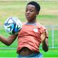 Deborah Abiodun in her element with the Super Falcons.