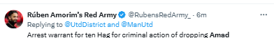 See what Manchester United fans are saying about Ruben Amorim and Amad Diallo after 4-0 thrashing of Everton