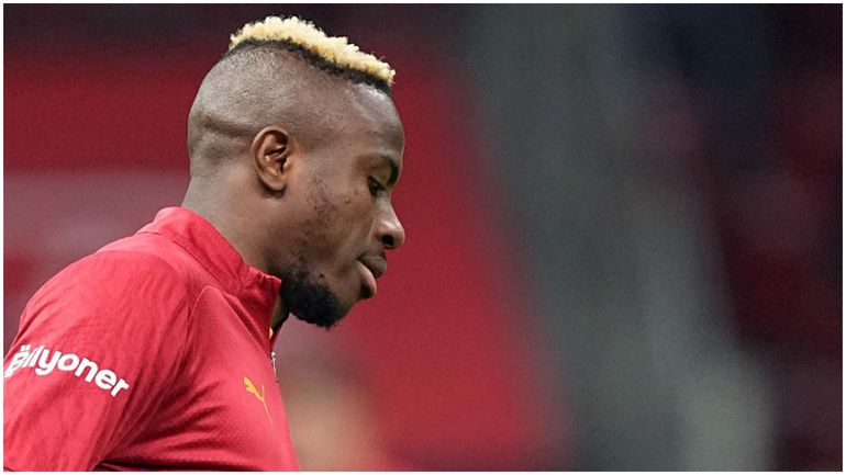 Super Eagles star Victor Osimhen before the game.
