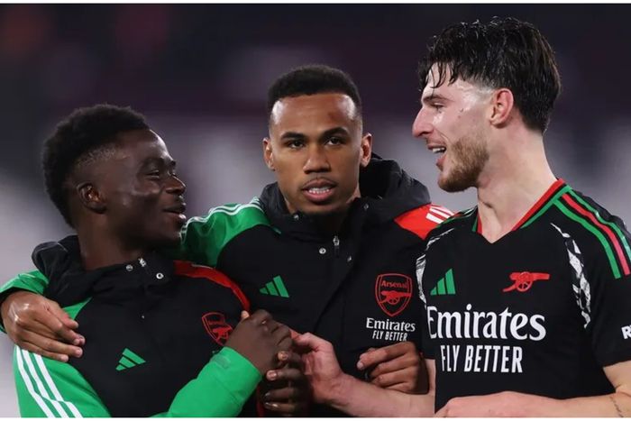 Bukayo Saka and his Arsenal teammates.