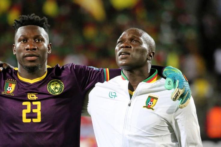 Andre Onana and Vincent Abubakar during the CAF World Cup qualifiers against DR Congo || Image credit: Imago