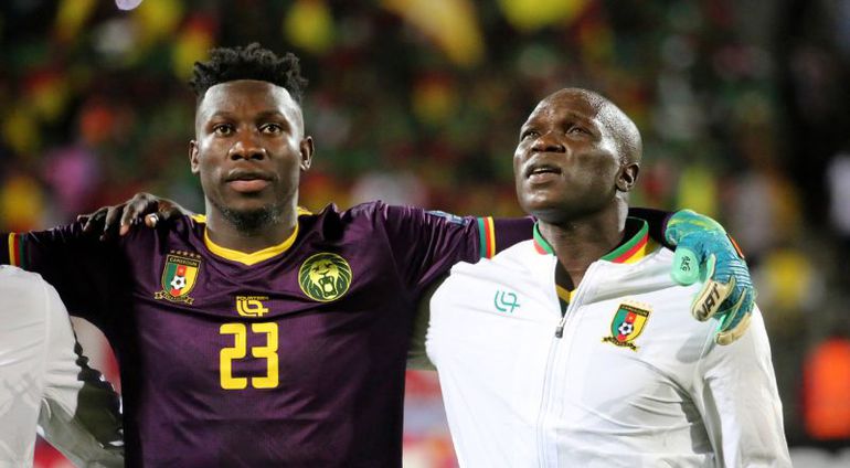 Andre Onana and Vincent Abubakar during the CAF World Cup qualifiers against DR Congo || Image credit: Imago