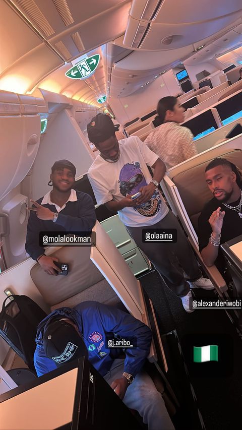 Fulham duo Alex Iwobi, Calvin Bassey, Soutahmpton's Joe Aribo and Atalanta's Ademola Lookman have all teamed up ahead of the Super Eagles AFCON camp