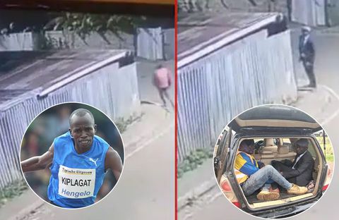 Shocking CCTV footage shows Ugandan athlete Benjamin Kiplagat's last moments before gruelling murder (VIDEO)