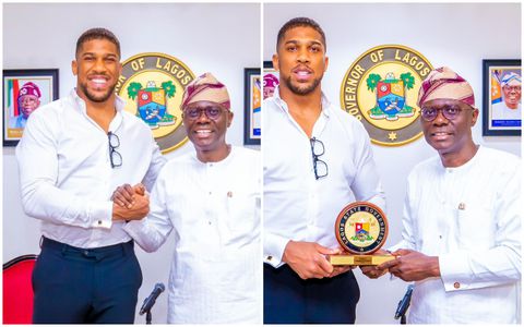 'Lagos stands proudly behind him' - Sanwoolu urges Anthony Josua to win bouts in 2025