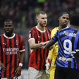 A moment during the Italian Serie A, 2024 25 season, football match between AC Milan and Inter FC on 02 February 2025 at â??â??Giuseppe Meazza Stadium San Siro, Milan , Italy. Photo Nderim Kaceli.