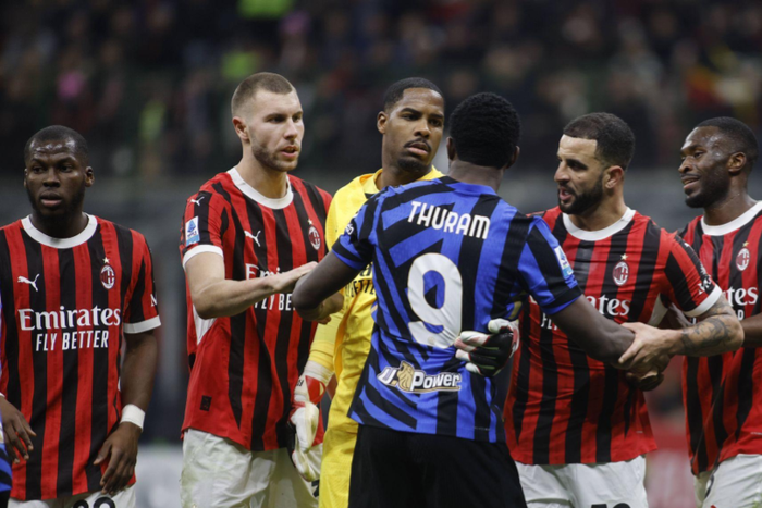 A moment during the Italian Serie A, 2024 25 season, football match between AC Milan and Inter FC on 02 February 2025 at â??â??Giuseppe Meazza Stadium San Siro, Milan , Italy. Photo Nderim Kaceli.