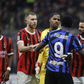 A moment during the Italian Serie A, 2024 25 season, football match between AC Milan and Inter FC on 02 February 2025 at â??â??Giuseppe Meazza Stadium San Siro, Milan , Italy. Photo Nderim Kaceli.