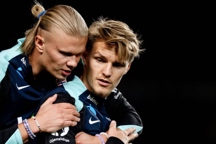 Martin Odegaard and Erling Haaland