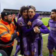 Liverpool s Darwin Nunez celebrates after scoring the winning goal in the ninth minute of injury time during the FA Premier League match between Nottingham Forest FC and Liverpool FC at the City Ground. (Photo by David Rawcliffe/Propaganda)