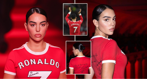 Georgina Rodriguez makes fashion tribute to Ronaldo's Man U days at Paris Fashion week 2024
