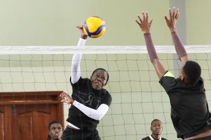 Kenya Pipeline Volleyball players in action during a training session