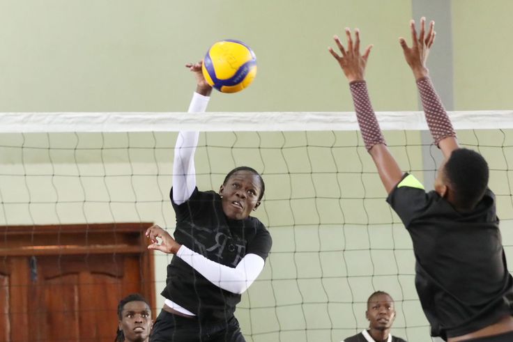 Kenya Pipeline Volleyball players in action during a training session