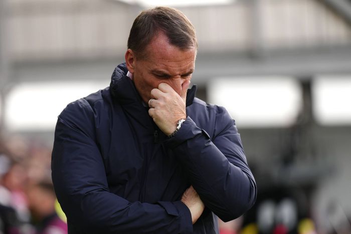 Leicester City manager Brendan Rodgers at King Power Stadium.