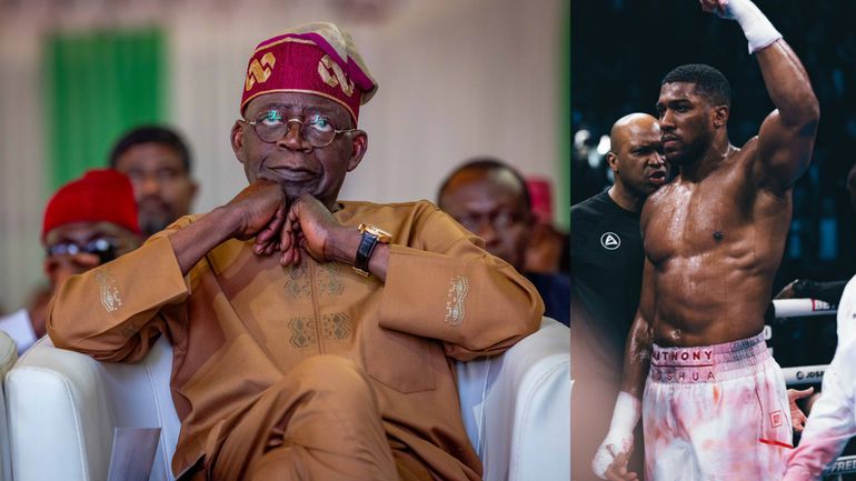 President-elect Bola Tinubu congratulates Anthony Joshua on victory against Jermaine Franklin
