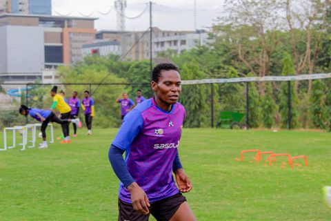 Banyana Banyana of South Africa train in Abuja for Olympic qualifier against Super Falcons of Nigeria.