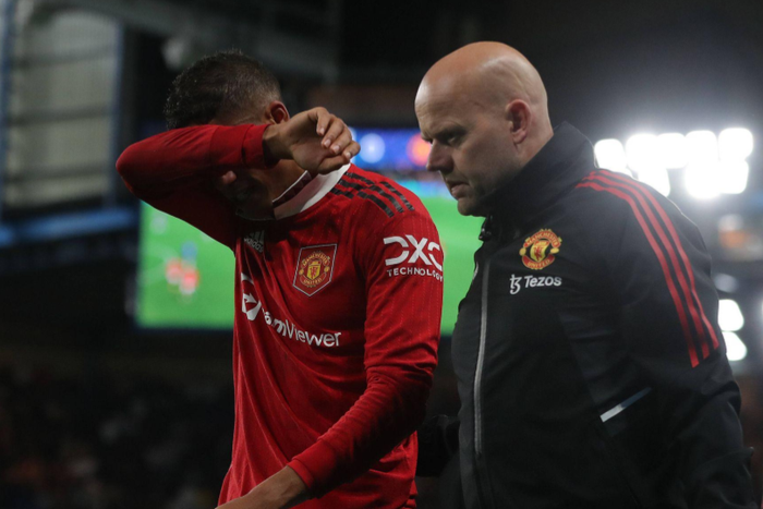 Manchester United's Raphael Varane has struggled with injury recently || Image credit: Imago