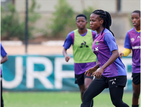 Banyana Banyana of South Africa train in Abuja for Olympic qualifier against Super Falcons of Nigeria.
