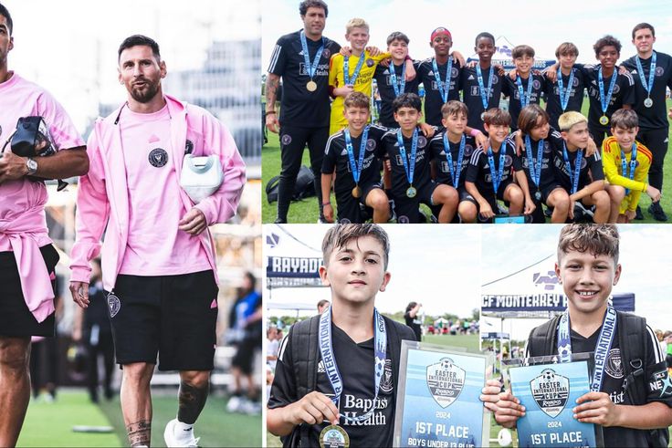 Sons of Inter Miami stars Thiago Messi and Benjamín Suárez win the Easter International Cup.