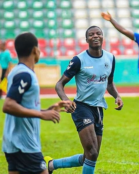 The excellent Merveille celebrates one of his goals for Beyond Limits.