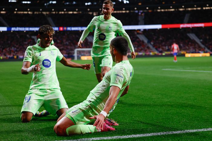 Ferran Torres of FC Barcelona, Barca celebrates a goal during the Spanish Cup, Copa del Rey, football match Semifinal Second Leg played between Atletico de Madrid and FC Barcelona at Riyadh Air Metropolitano on April 02, 2025 || Image credit: Imago