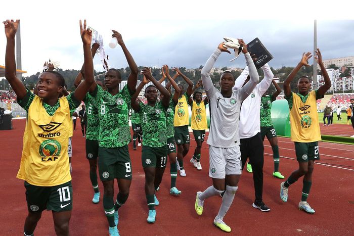 2023 U17 AFCON: Nigeria's Golden Eaglets after their 1-0 win over Zambia