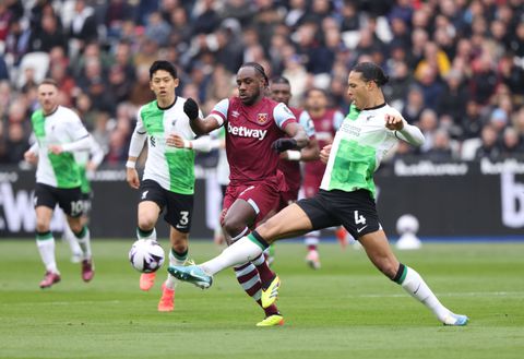 Michail Antonio in action against Liverpool || Image credit: Imago