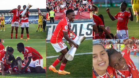 Christy Ucheibe: Super Falcons star wins Portuguese Taca da Liga title with Benfica