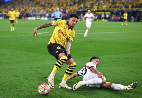 Jadon Sancho completed 12 dribbles against PSG. (Photo Credit: Imago)