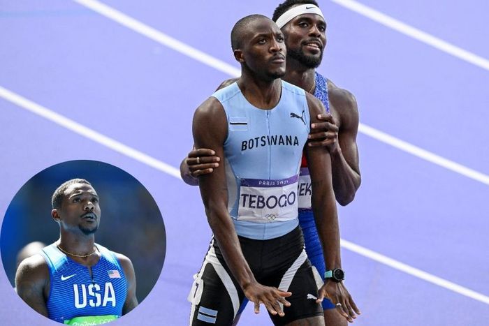 Letsile Tebogo and Justin Gatlin