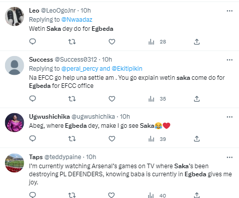 Reactions to Bukayo Saka in Bariga Lagos Nigeria