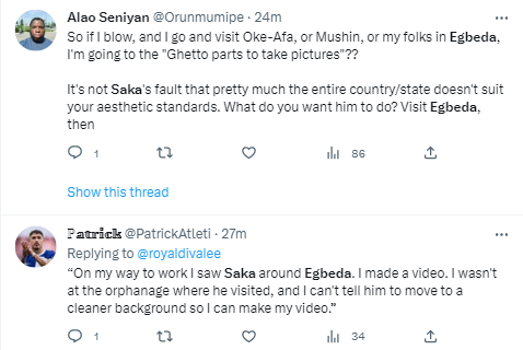 Reactions to Bukayo Saka in Bariga Lagos Nigeria