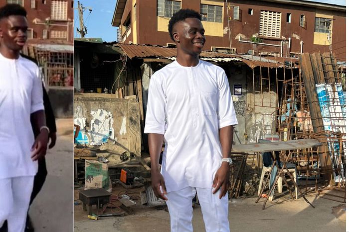 Saka, known for making a big difference as Arsenal finished second in the Premier League behind eventual champion Manchester City, paraded the streets of Lagos a day after his arrival.