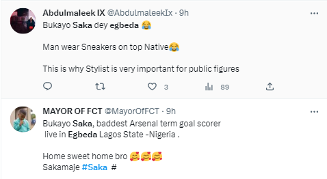 Reactions to Bukayo Saka in Bariga Lagos Nigeria