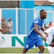Enyimba's Mbaoma Chijioke celebrates one of his goals against Rivers United.