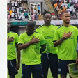 Ekong and celebrities struggle with new national anthem || Image credit: Imago