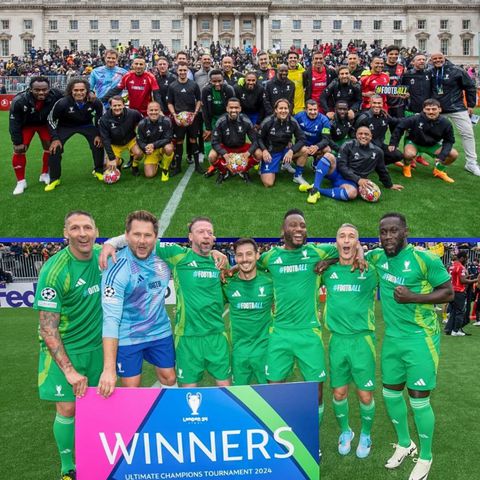 Super Eagles of Nigeria legend Mikel Obi outshines Kaka at Champions League Legends game.