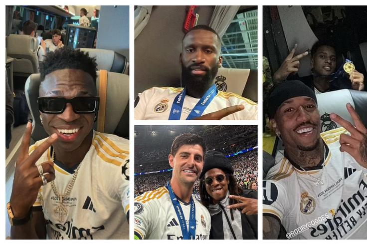 Real Madrid celebrates UCL win in style