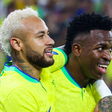 FIFA World Cup, WM, Weltmeisterschaft, Fussball Qatar 2022 Neymar (BRA), Vinicius Junior (BRA) during the World Cup match between Brazil v Korea Republic , in Doha, Qatar, on December 5, 2022.  || Image credit: Imago