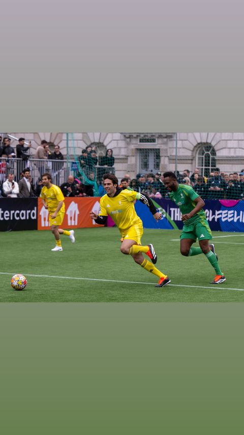 Super Eagles of Nigeria legend Mikel Obi outshines Kaka at Champions League Legends game.