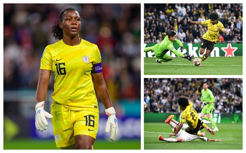 ‘That was a really good one’ - Super Falcons goalkeeper Nnadozie hails Courtois’ courage following Adeyemi’s save