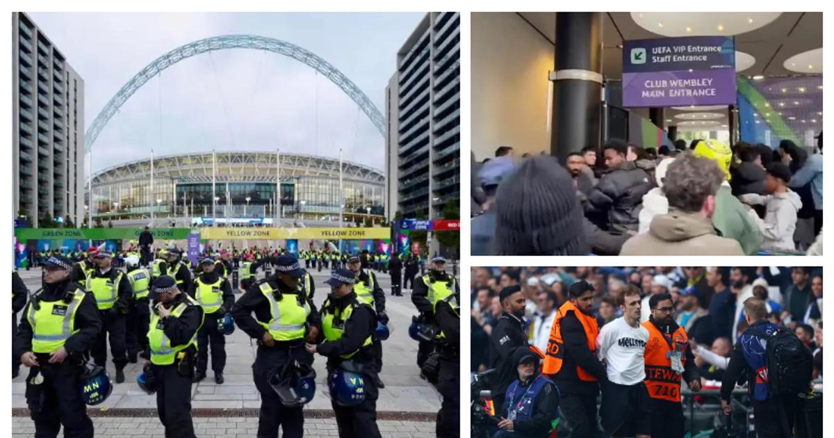Police arrest more than 50 fans who stormed Wembley and clashed with ...