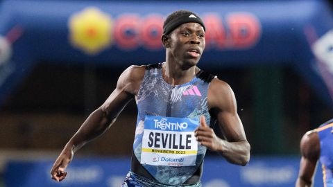 Oblique Seville surprised after upsetting Noah Lyles at Racers Grand Prix