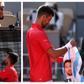Djokovic Trades Towel for Messi's Jersey