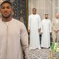 Nigerian-born boxer Anthony Joshua teams up with Ashton Hall and Fat Joe for wedding in Saudi Arabia.