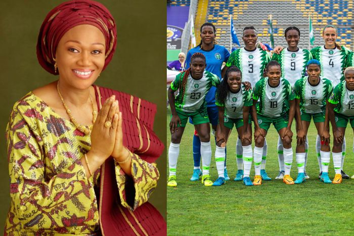 Remi Tinubu encouraged the Super Falcons to work hard so they could live up to Nigerians' expectations while drumming up support for the team and pointing out how important a unifying sport was for the nation.